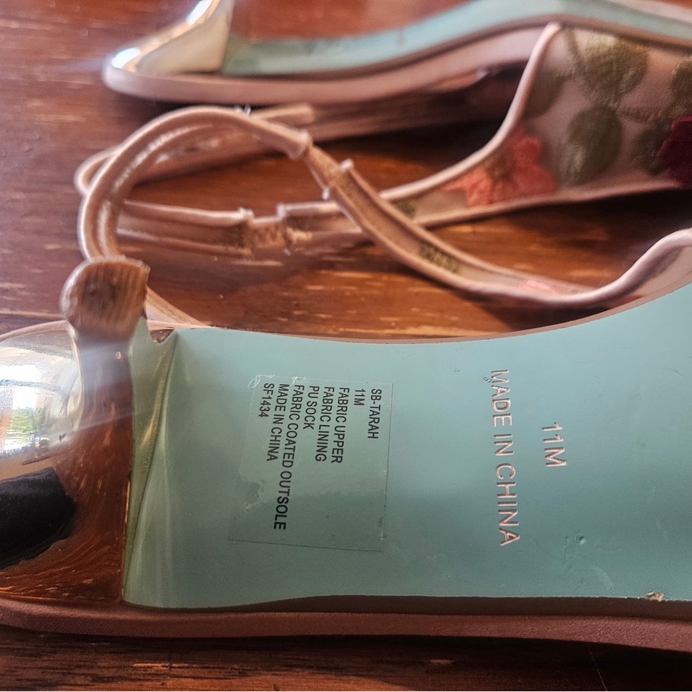 Betsey Johnson Pink and Purple Floral Heels - Picture 7 of 7